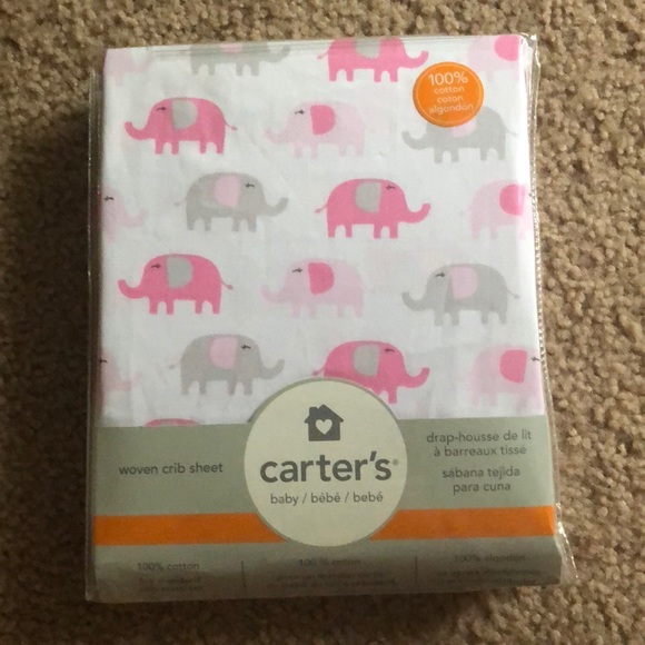 Carter S Bedding Brand New In Package Girls Elephant Crib Sheet